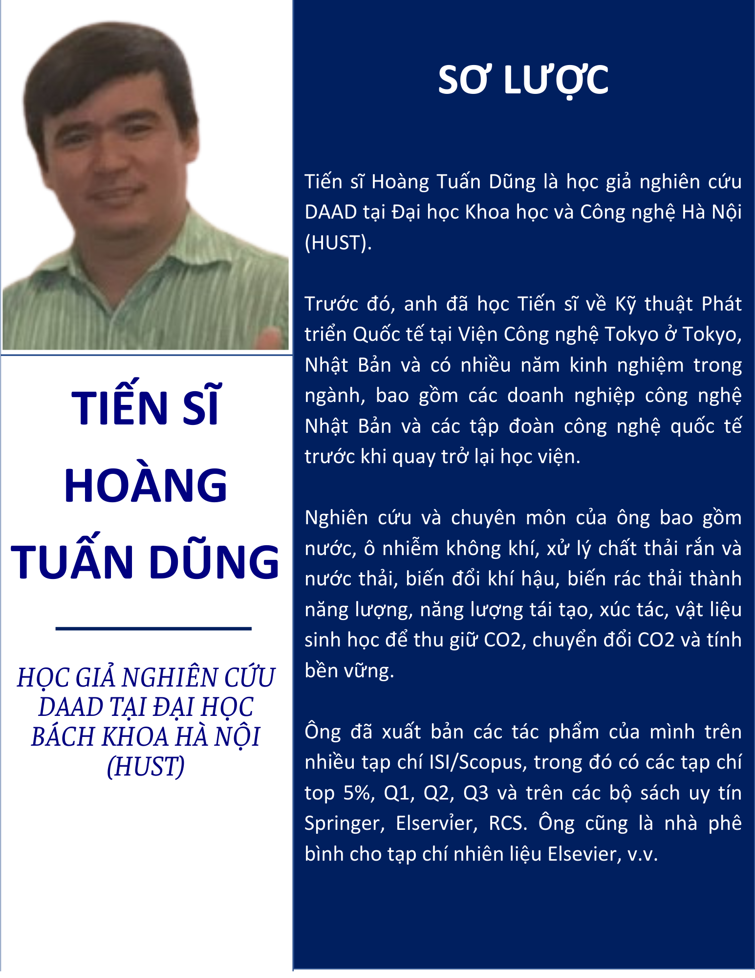 Tiến sĩ Hoàng Tuấn Dũng tv