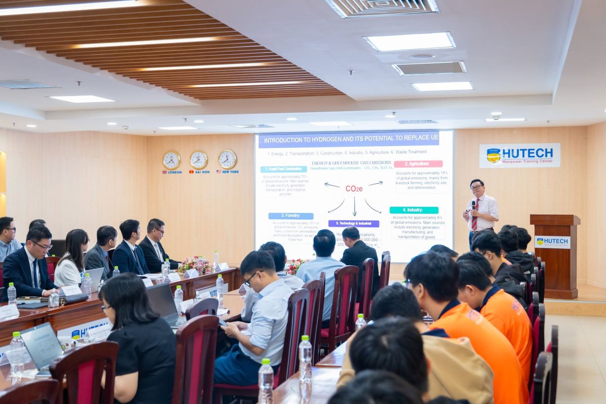 Nghi&ecirc;n cứu C&ocirc;ng nghệ v&agrave; Kinh tế Hydrogen tại HUTECH &ndash; Đ&oacute;ng g&oacute;p cho Ph&aacute;t triển Kinh tế Hydrogen TP.HCM